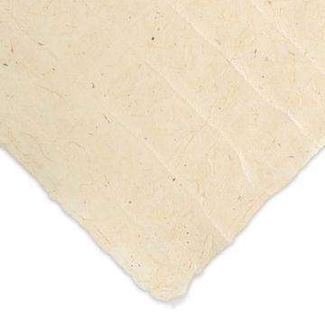 Open in modal - Lokta Paper - Textured Triangle, Cream, 20" x 30", Single Sheet (close-up of corner to show texture)
