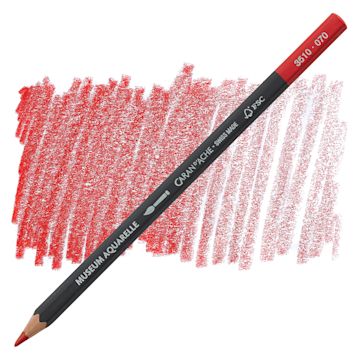 Open in modal - Caran D'Ache Museum Aquarelle Pencil - Scarlet pencil and swatch