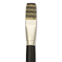 Escoda Vintage Synthetic Brush - Flat, Long  Handle, Size 22