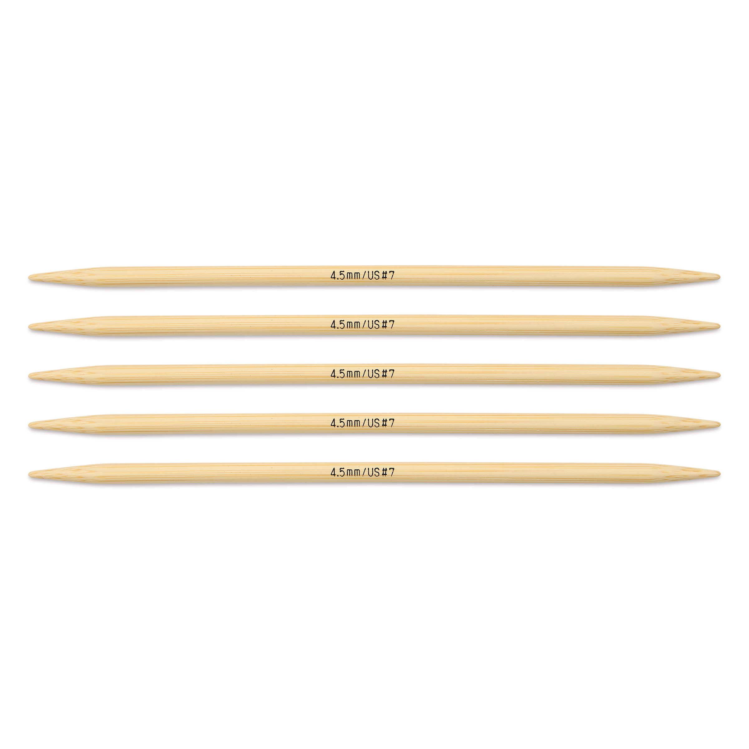 【561-5632】SIGNATURE POINTY RIB KNIT Skacel by Addi Bamboo Double Pointed Knitting Needles - Pkg of 5
