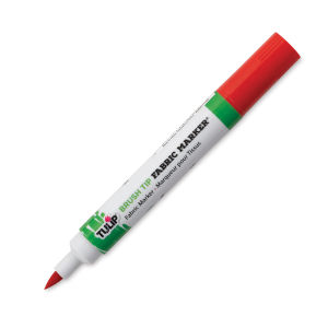 Tulip Brush Tip Fabric Marker - Red (Cap off)