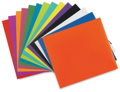 Double Color Cardstock - Multiple colored sheets shown in fan