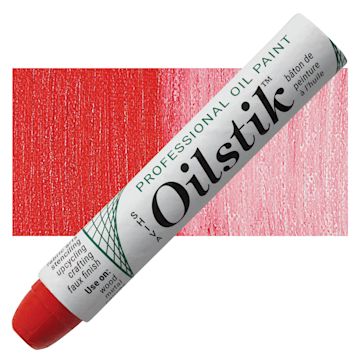 Open in modal - Shiva Oilstik Oil Paint - Naphthol Red oilstik and swatch