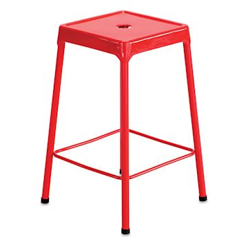 Open in modal - Safco Steel Counter Stool - Red