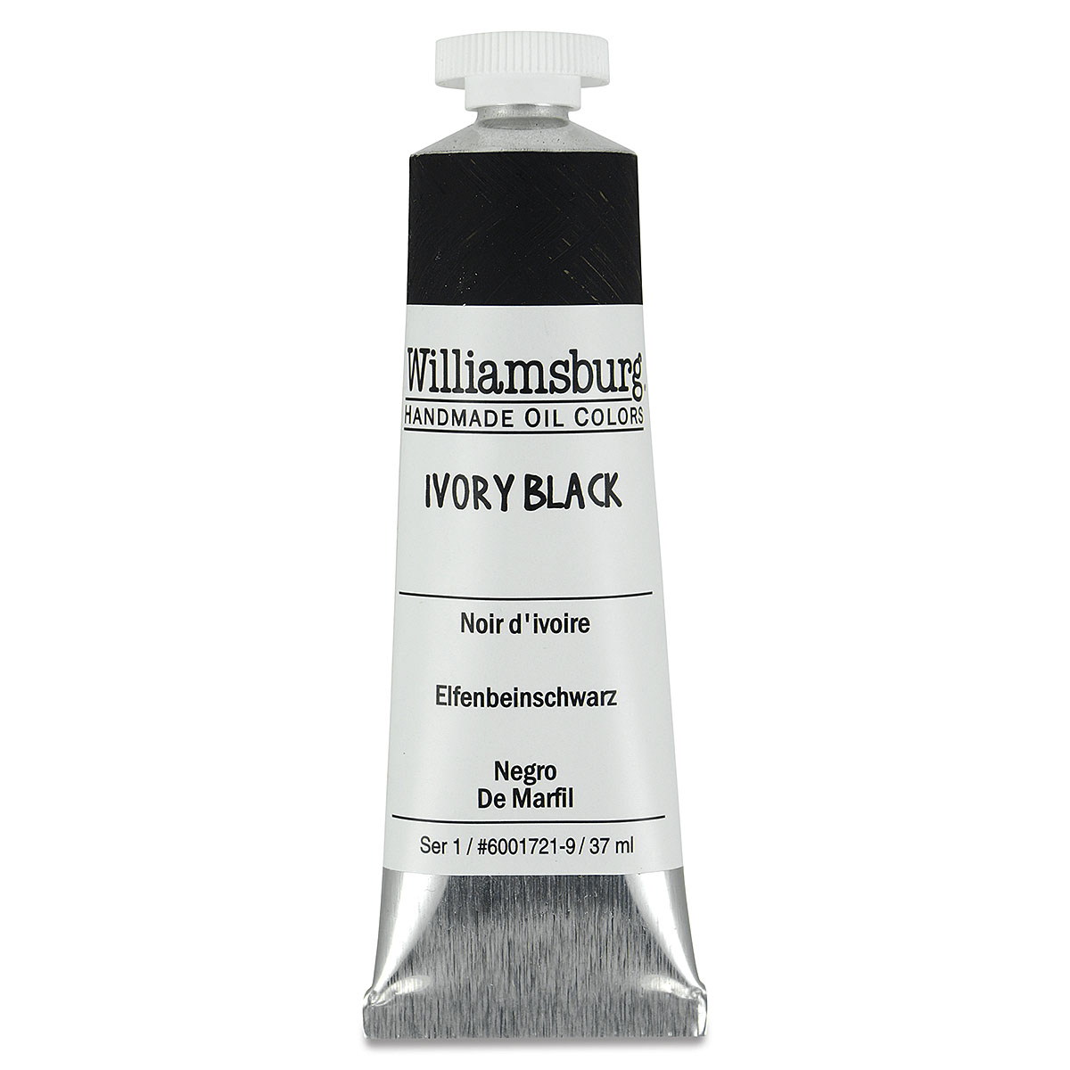 Williamsburg Handmade Oil Paint - Ivory Black, 37 ml tube