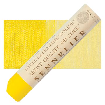 Open in modal - Sennelier Artists' Oil Stick - Primary Yellow, 96 ml stick and swatch