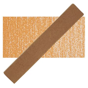 Open in modal - Holbein Artists' Soft Pastel - Raw Sienna 1 pastel and swatch