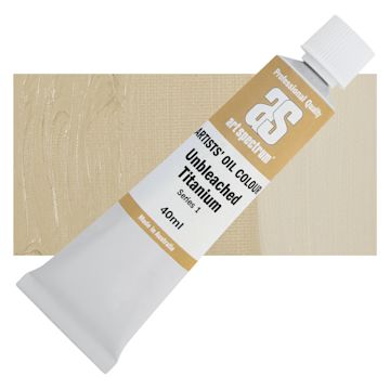 Open in modal - Art Spectrum Artists' Oil Paint - Unbleached Titanium, 40 ml tube and swatch