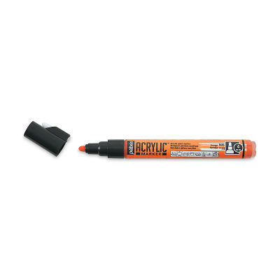 Pebeo Acrylic Markers - Uncapped Orange marker shown horizontally
