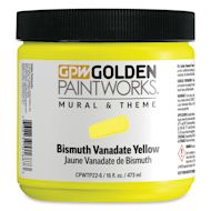 Golden Paintworks Mural and Theme Acrylic Paint - Bismuth Vanadate Yellow, 16 oz, Jar