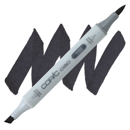 Pack of 3 Black COPIC SKETCH Double-Ended Markers Medium Broad