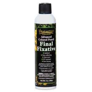 Advanced Colored Pencil Fixatives - Front of 9 oz bottle of Final Fixative