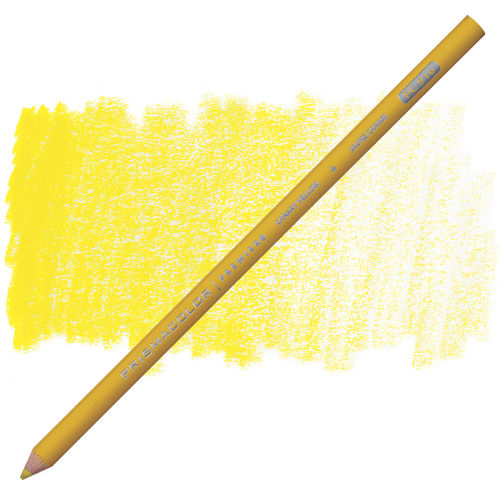 Top view of colored pencils side by side highlighting the yellow