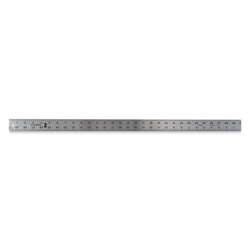 Wooden Ruler with metal straight edge (metric & standard)