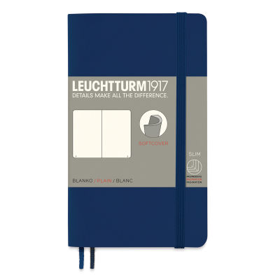 Leuchtturm1917 Blank Softcover Notebook - Navy, 3-1/2" x 6"