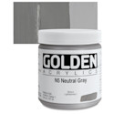 Golden Heavy Body Artist Acrylics - Neutral Gray N5, 8 oz Jar