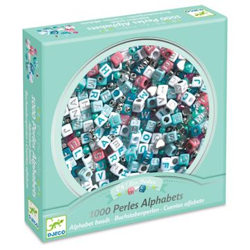 Open in modal - Djeco Alphabet Bead Set - Silver - front of packaging