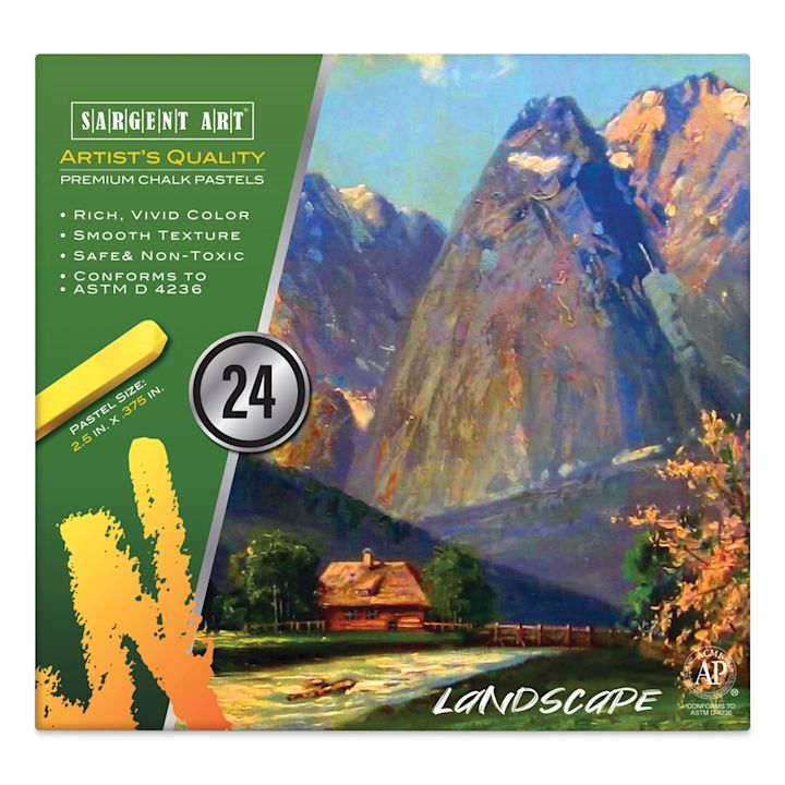 Sargent Art Square Chalk Pastels Landscape Colors, Set of 24 BLICK