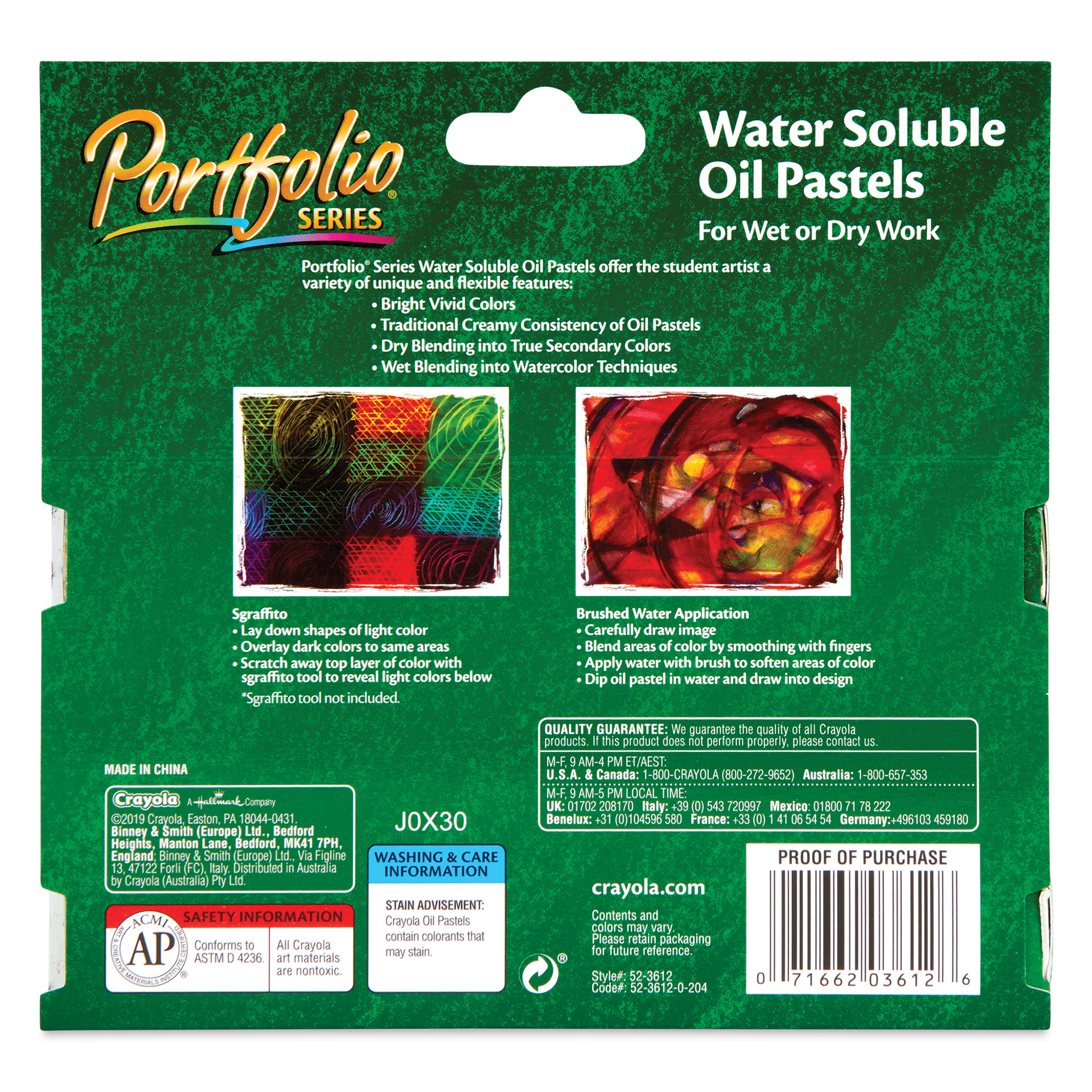 Crayola Water Soluble Oil Pastels Classpack Assorted - 300 / Box