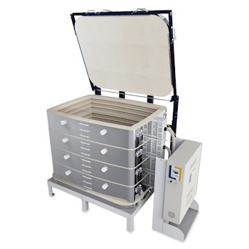 Open in modal - L&L Davinci Rectangular Kiln - T3436-D, Cone 10, 208V-3P, 105.7A, 36" H x 43-1/2" W x 30-1/2" D