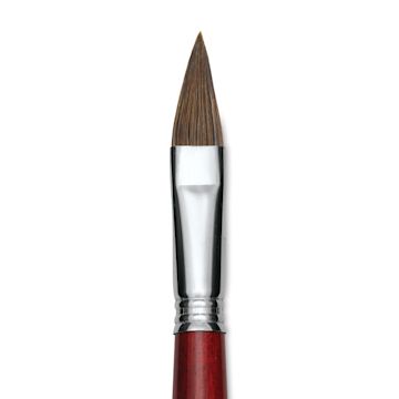 Open in modal - Escoda Bravo Light Ox Hair Brush - Long Filbert, Long Handle, Size 16 close up