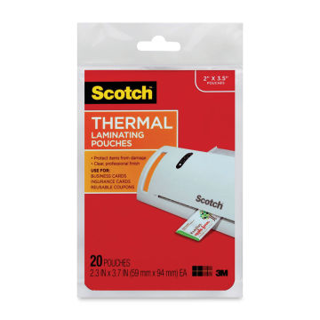 Scotch Thermal Laminating Pouches - 2" x 3-1/2", Business Card, Pkg of 20