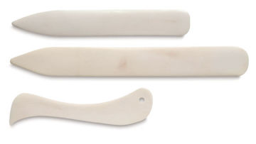 Lineco Bone Paper Folders - Small, Large and Scorer shown horizontally
