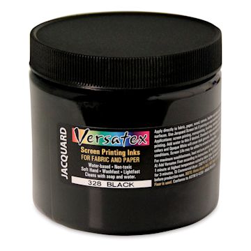 Open in modal - Jacquard Versatex Screen Printing Ink - Black, 16 oz jar