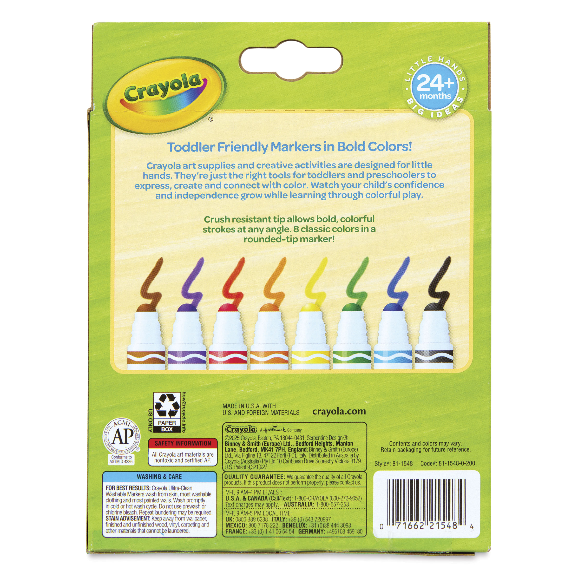 Crayola Ultra-Clean Washable Gumball Tip Markers - Assorted Colors