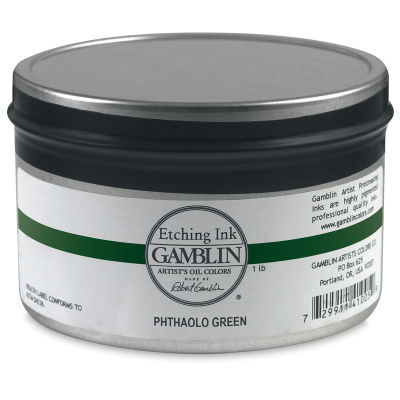 Gamblin Etching Ink - Phthalo Green, 1 lb