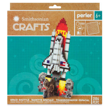 Perler Smithsonian Crafts Fused Bead Kit - Space Shuttle, front of the packaging