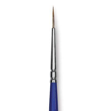 Open in modal - Blick Scholastic Ox Hair Brush - Script, Short Handle, 4/0 close up