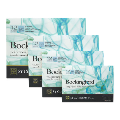 Bockingford Watercolor Gluebound Pad - Hot Press, 12 x 9