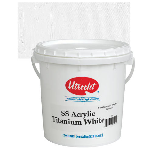 Utrecht Studio Series Acrylic Paint - Titanium White, Gallon