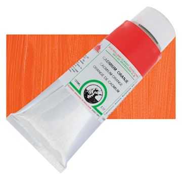 Open in modal - Old Holland Classic Oil Color - Cadmium Orange, 125 ml tube and swatch