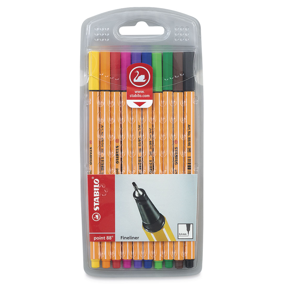 STABILO Point 88 Fineliner Pens, Color Parade Set of 20 – St. Louis Art  Supply