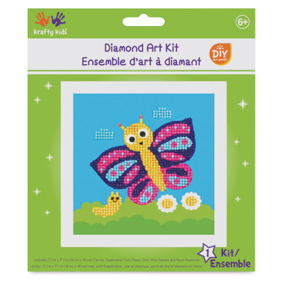 Krafty Kids Diamond Art Kit - Butterfly (front of packaging)