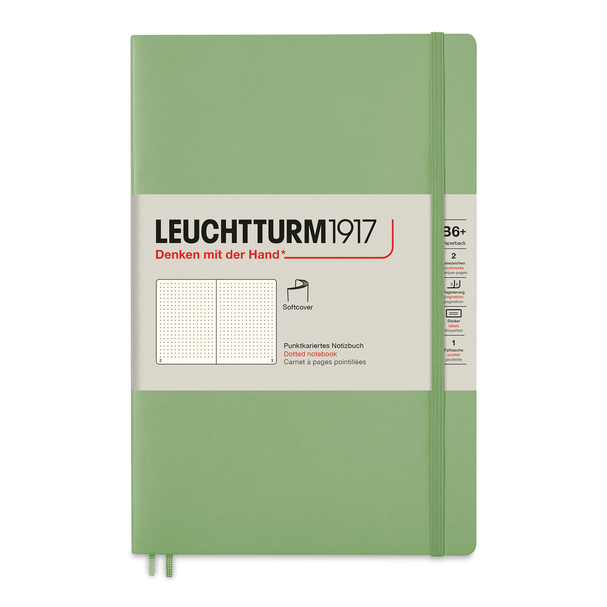 Leuchtturm1917 Softcover Notebook - A5, Dot Grid - Sage