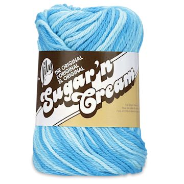 Open in modal - Lily Sugar N' Cream Yarn - 2 oz, 4-Ply, Swimming Pool Ombre