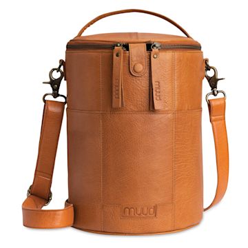 Open in modal - Muud Saturn XL Leather Needlework Project Bag - Brown