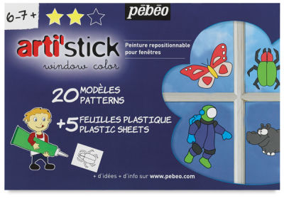 Pebeo Arti' Stick Window Patterns - For Ages 6+, Set of 20