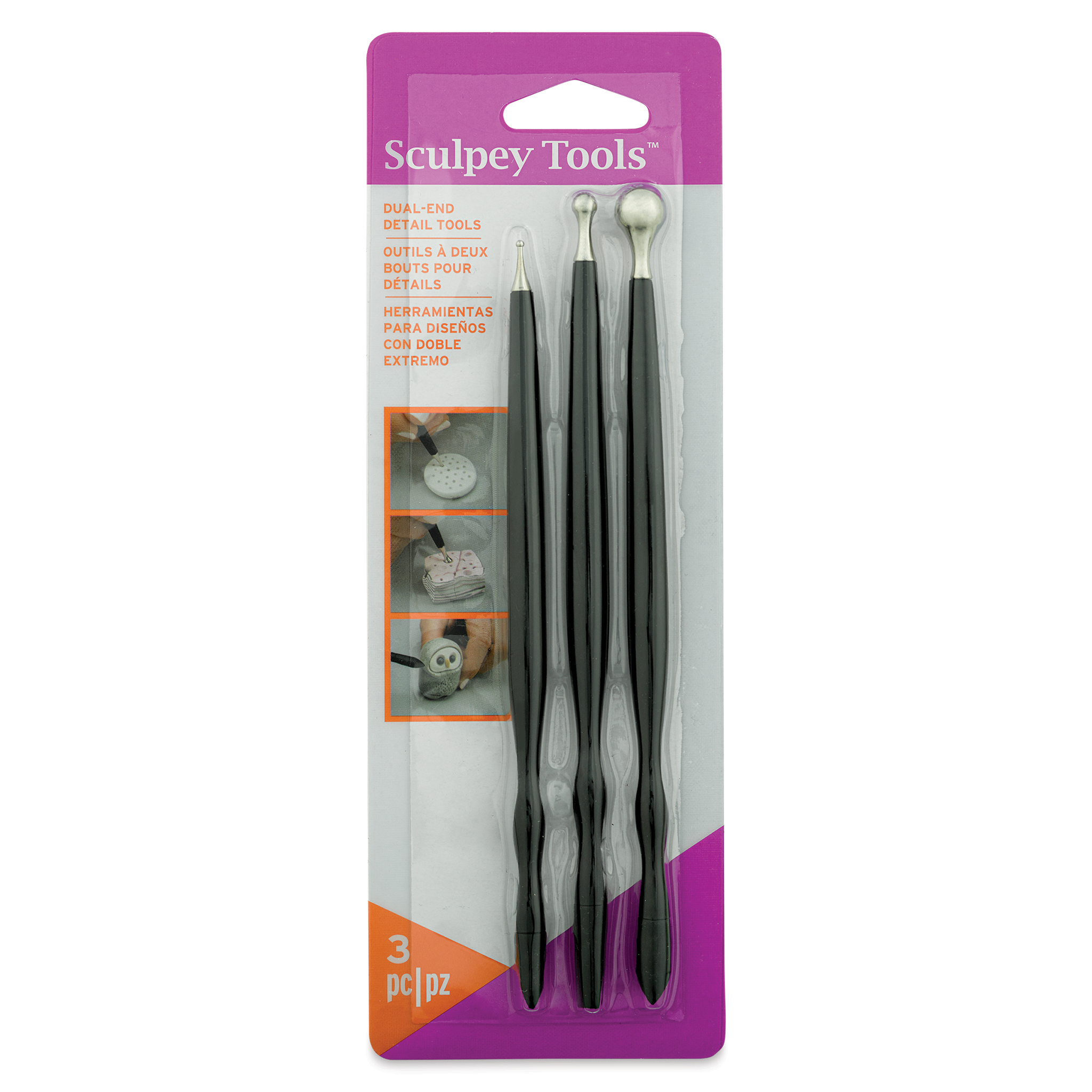 Sculpey Tools Clay Blades, 3 blades included - flexible, wavy and rigid  blade, polymer oven-bake clay tool, great for all skill levels and craft
