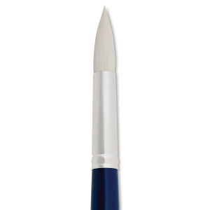 Silver Brush Bristlon Stiff White Synthetic Brush - Round, Size 12 (close-up)
