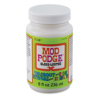 Plaid Mod Podge Wash Out for Kids - Gloss Finish, 8 oz jar (Front)