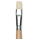 Escoda Clasico Chungking White Bristle Brush - Bright, Long Handle, Size 16