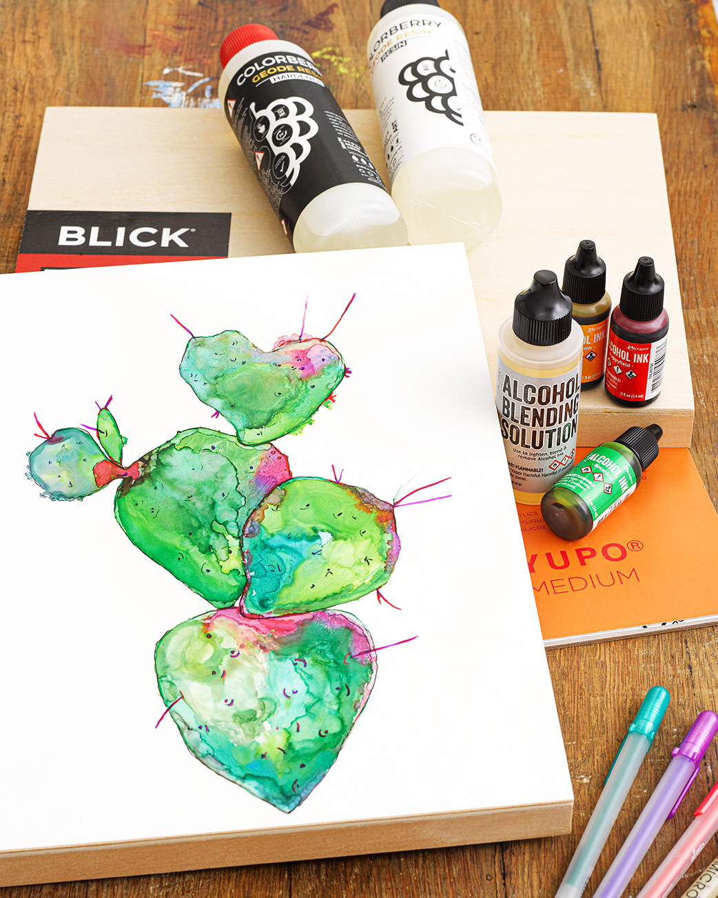 Cactus Alcohol Ink Painting with Ashley Nordin - Project Ideas