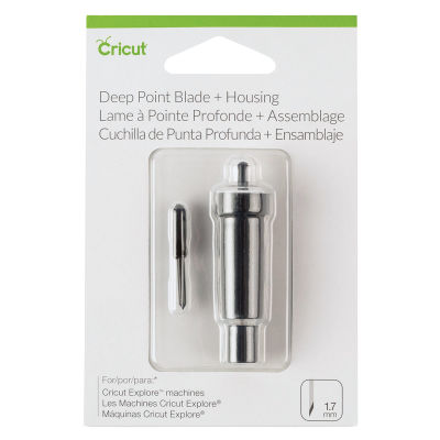 Cricut Blade - Front of package of Deep Point Blade with Housing 