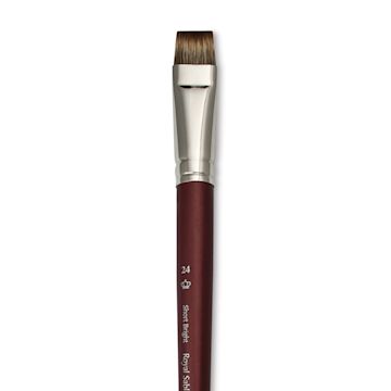 Open in modal - Royal & Langnickel SableTek Brush - Short Bright, Short Handle, Size 24