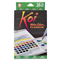 Sakura Koi Watercolor Half Pan - Set of 36 Sketch Box, Assorted Colors
