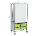 Gratnells MakerHub Cart - Silver with Jolly Lime